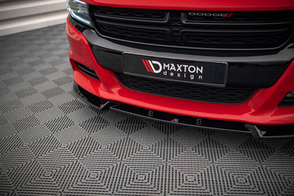 Front Ansatz V.1 für Dodge Charger RT Mk7 Facelift schwarz Hochglanz