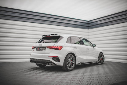 Seitenschweller Ansatz für Audi S3 / A3 S-Line 8Y schwarz matt