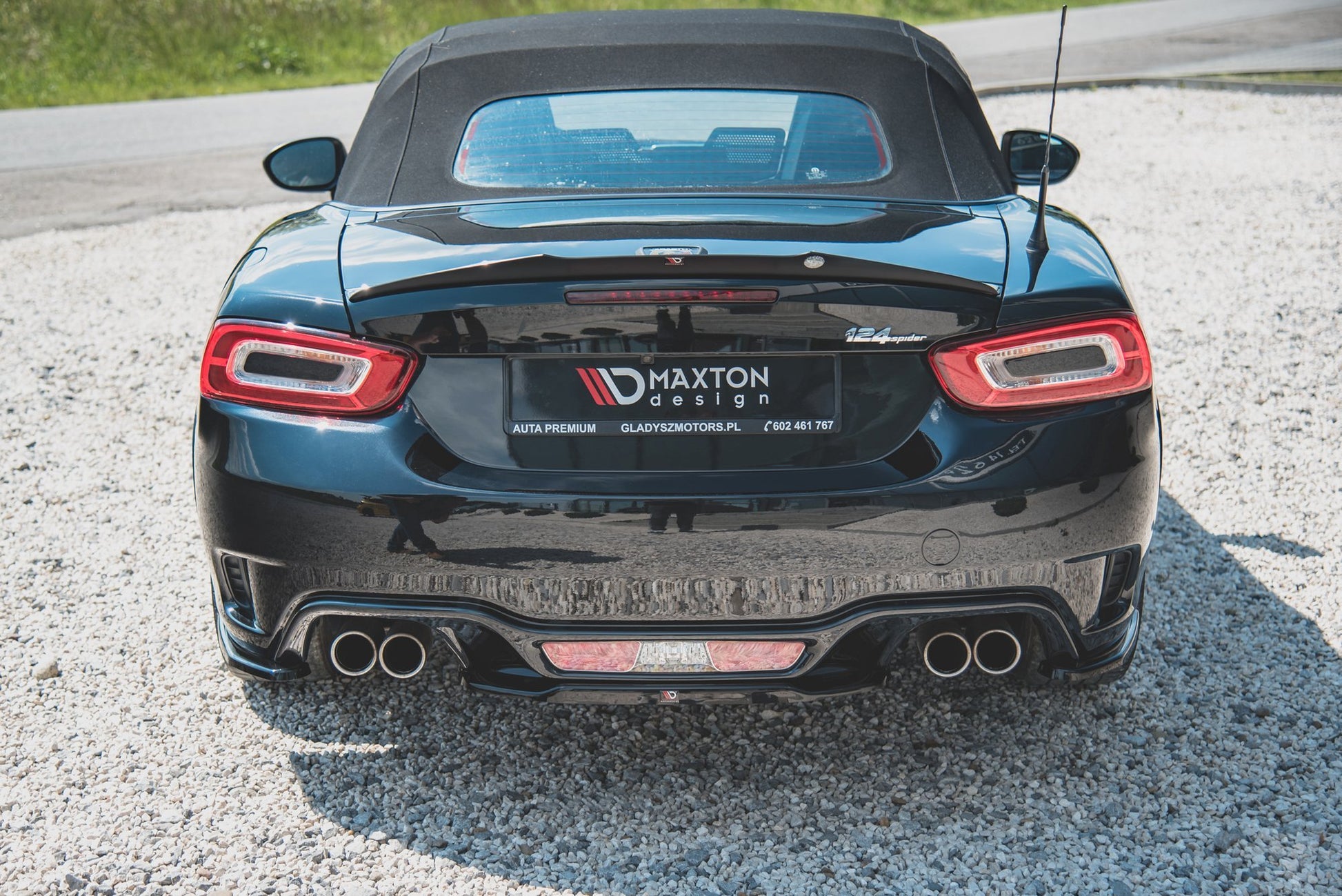 Spoiler CAP für Fiat 124 Spider Abarth schwarz Hochglanz