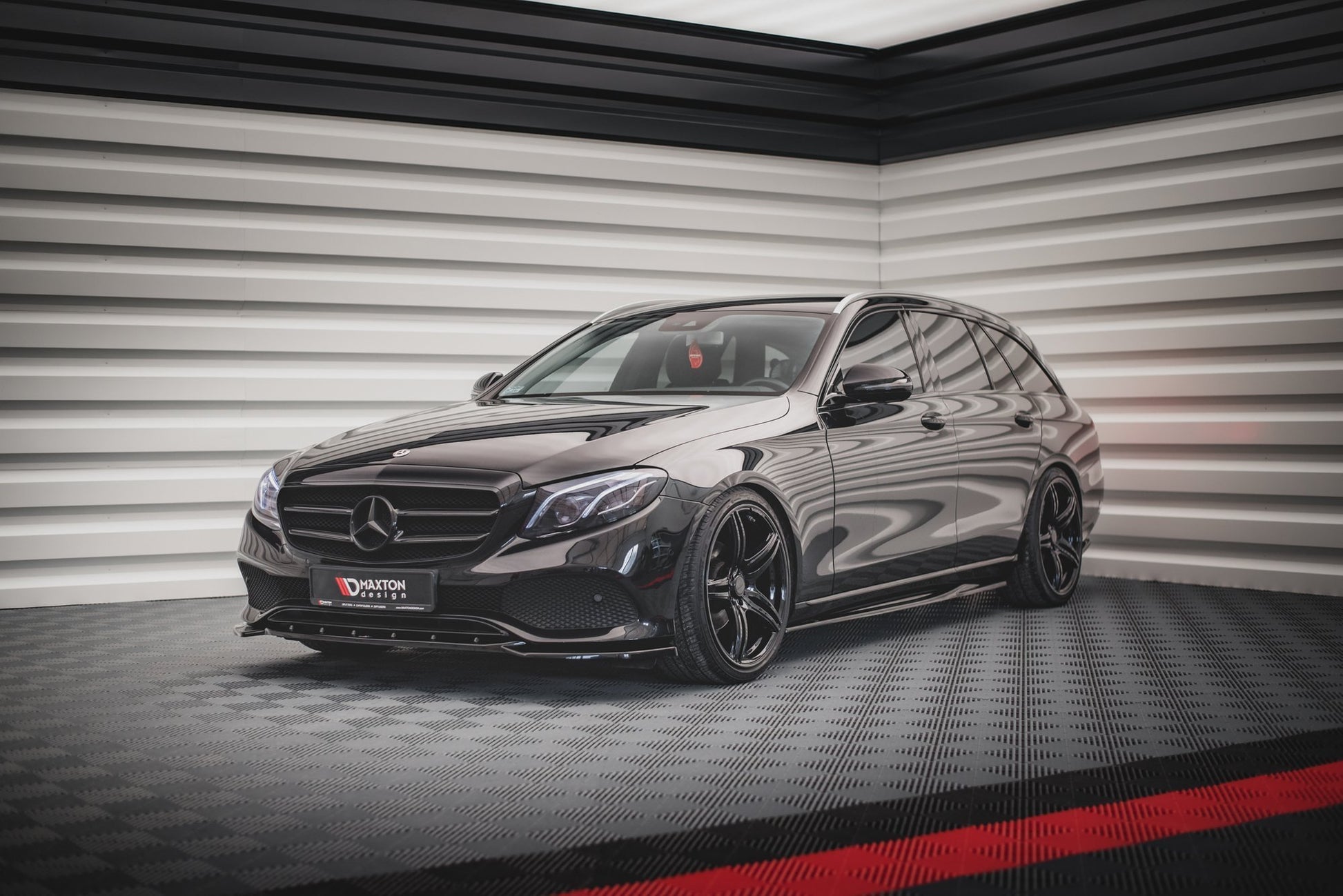 Seitenschweller Ansatz für Mercedes-Benz E W213 schwarz matt