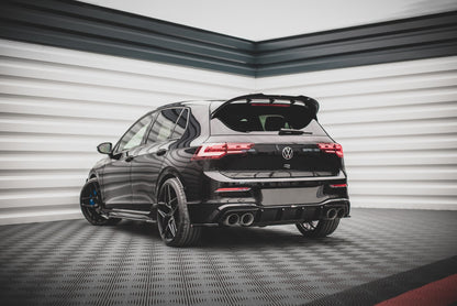 Heck Ansatz Flaps Diffusor V.4 für Volkswagen Golf R Mk8 Carbon Look