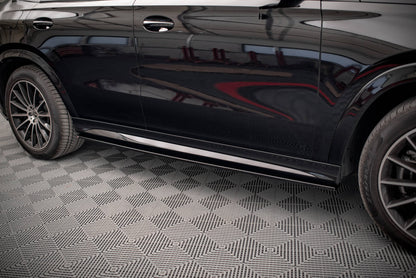 Seitenschweller Ansatz für Mercedes-Benz GLE Coupe AMG-Line C167 schwarz matt