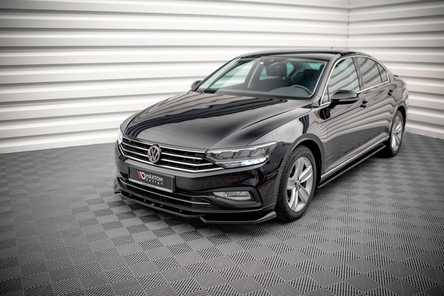 Seitenschweller Ansatz für Volkswagen Passat B8 Facelift schwarz matt