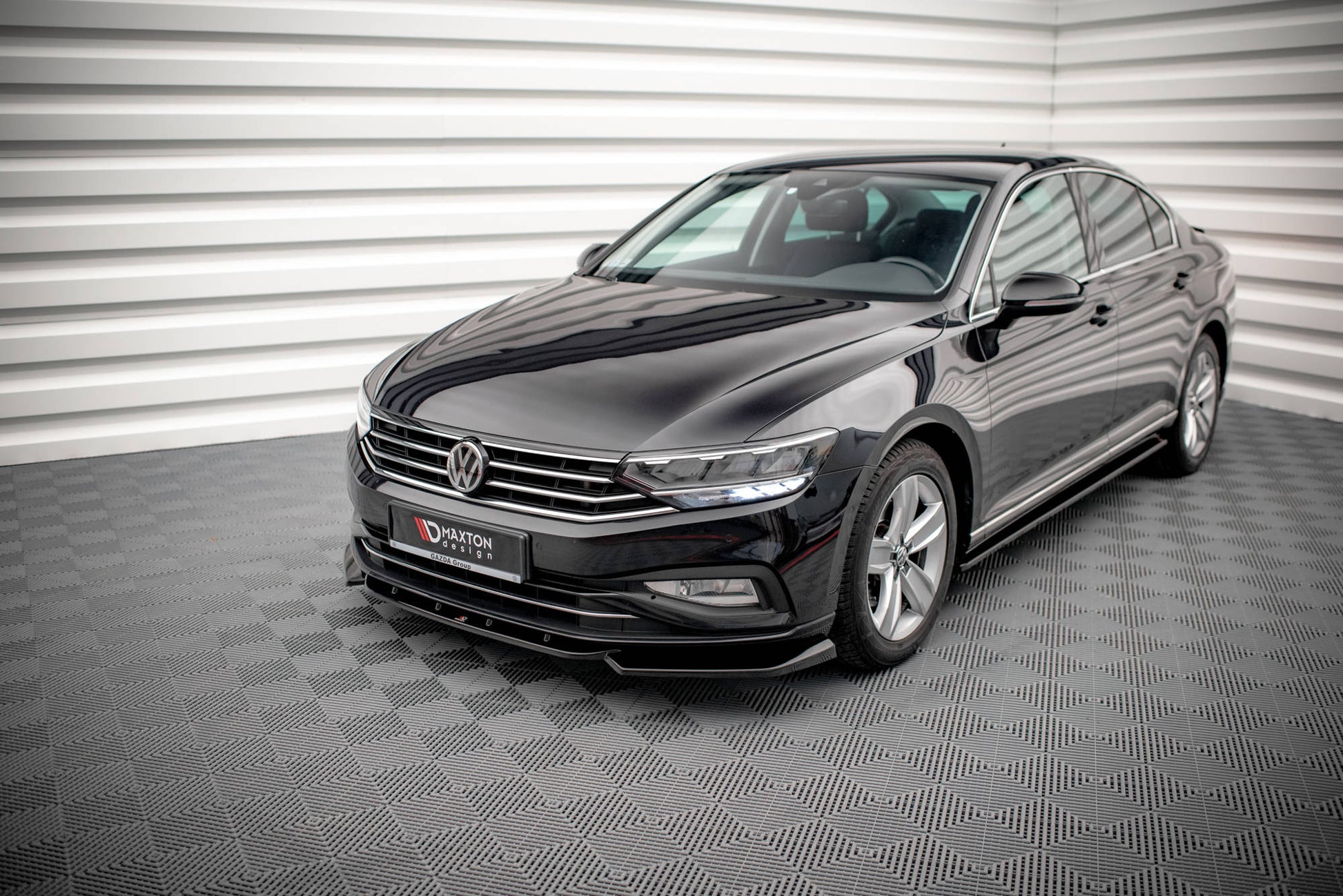 Seitenschweller Ansatz für Volkswagen Passat B8 Facelift schwarz matt