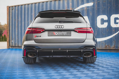 Diffusor Heck Ansatz für Audi RS6 C8 / RS7 C8 schwarz Hochglanz
