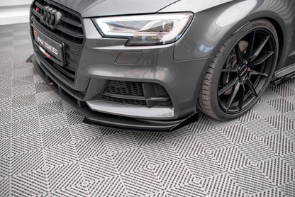 Front Flaps Audi S3 Sportback 8V Facelift schwarz Hochglanz
