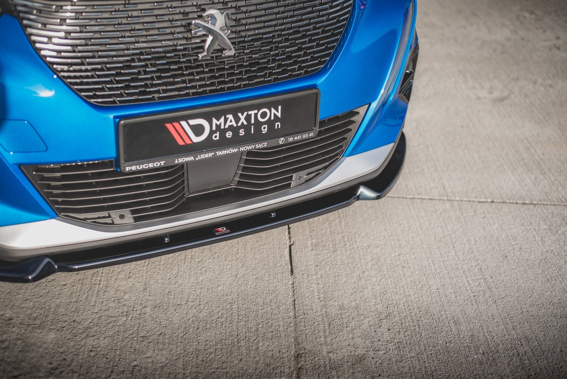 Front Ansatz V.1 für Peugeot 2008 Mk2 schwarz matt