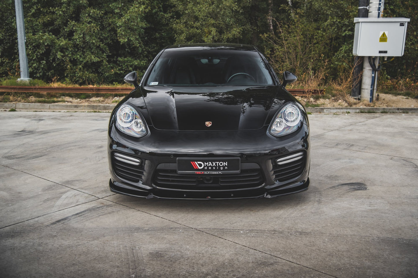 Front Ansatz V.1 für Porsche Panamera Turbo 970 Facelift schwarz matt