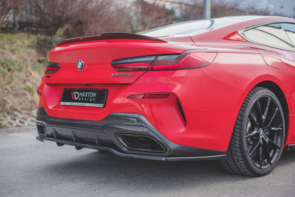Mittlerer Diffusor Heck Ansatz DTM Look für BMW 8 Coupe M-Paket G15 schwarz Hochglanz