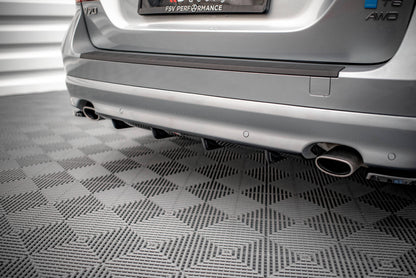 Diffusor Heck Ansatz für Volvo V70 Mk3 schwarz matt