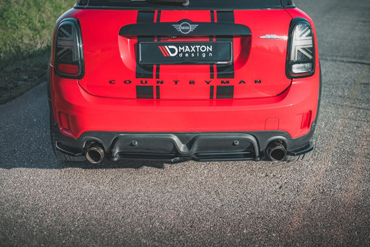 Mittlerer Diffusor Heck Ansatz für Mini Countryman Mk2 F60 JCW Carbon Look
