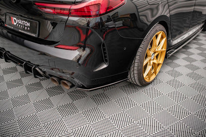 Heck Ansatz Flaps Diffusor für BMW M235i Gran Coupe F44 Carbon Look