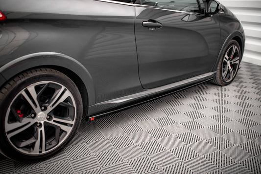 Seitenschweller Ansatz für Peugeot 208 GTi Mk1 schwarz matt