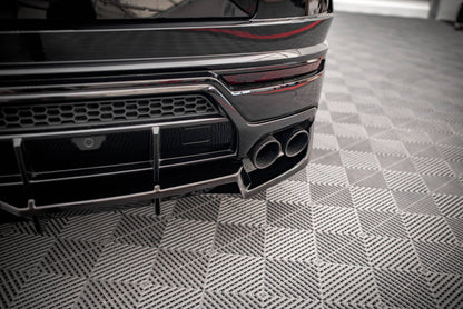 Mittlerer Diffusor Heck Ansatz DTM Look für Lamborghini Urus Mk1 schwarz Hochglanz