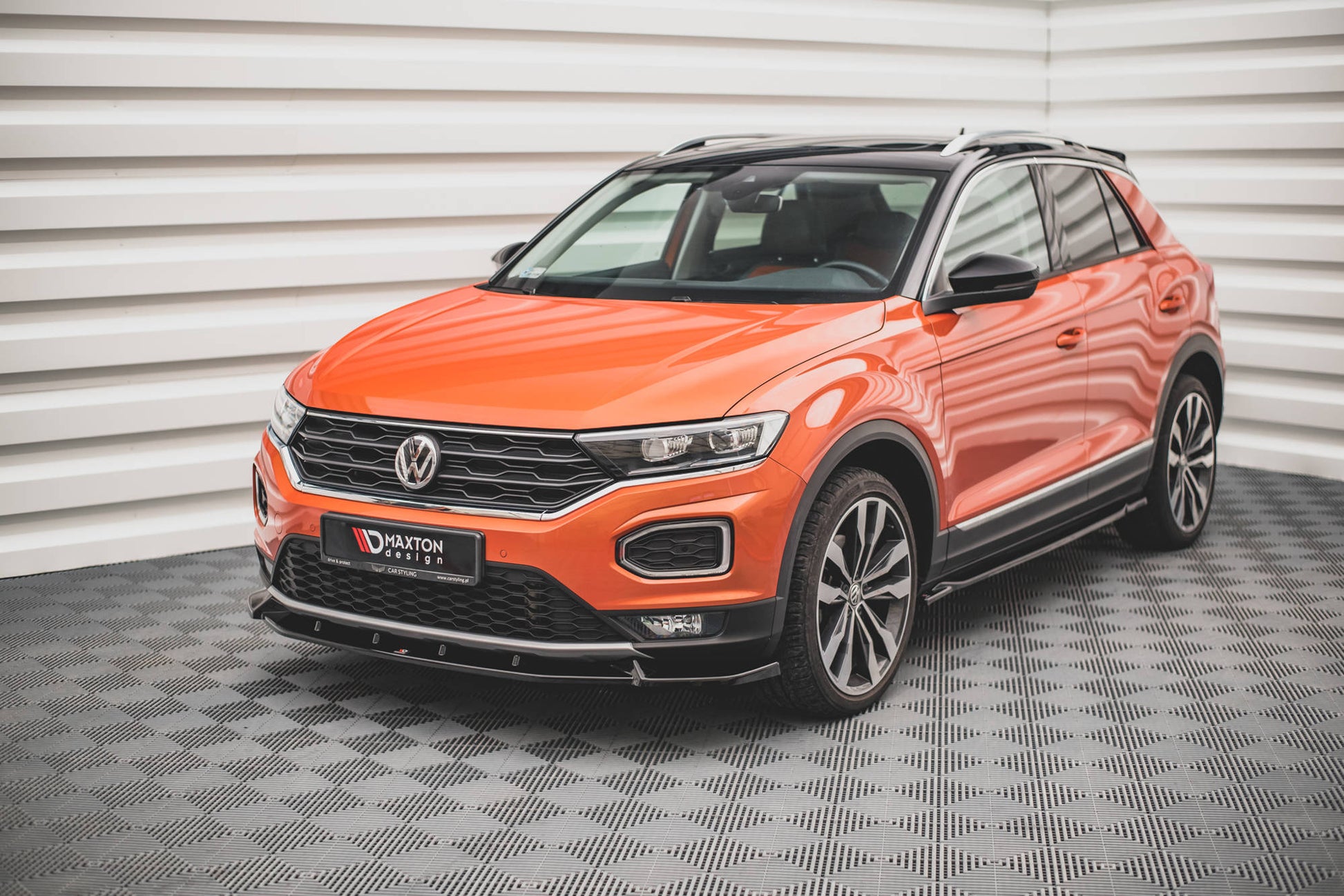 Front Ansatz V.2 für Volkswagen T-Roc Mk1 schwarz matt