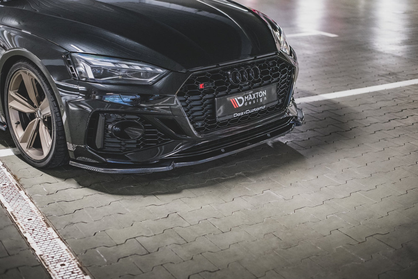 Front Ansatz V.2 für Audi RS5 F5 Facelift schwarz matt