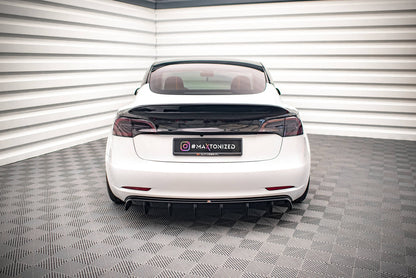 Diffusor Heck Ansatz V.2 für Tesla Model 3 schwarz Hochglanz