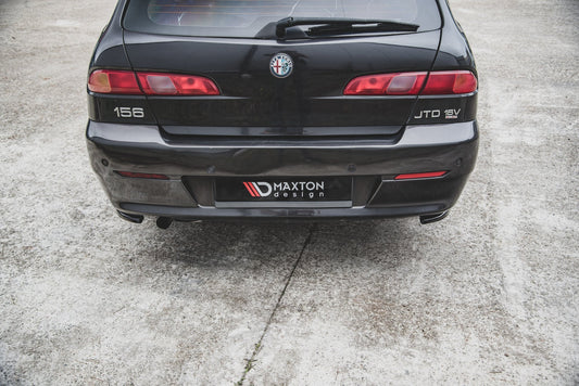 Heck Ansatz Flaps Diffusor für Alfa Romeo 156 SW Facelift schwarz matt