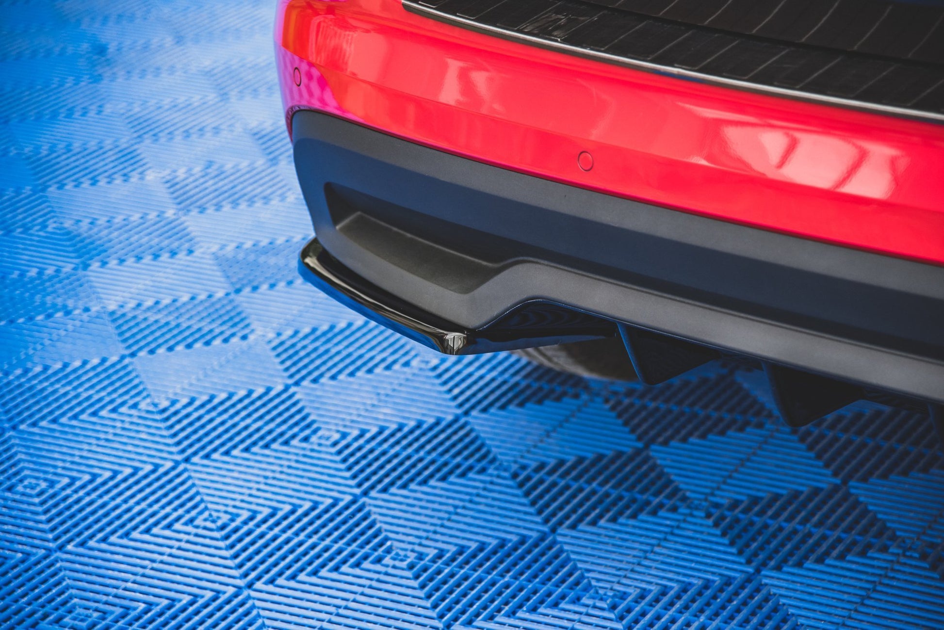 Heck Ansatz Flaps Diffusor für Skoda Kamiq schwarz matt