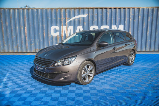 Seitenschweller Ansatz für Peugeot 308 SW Mk2 Facelift schwarz matt
