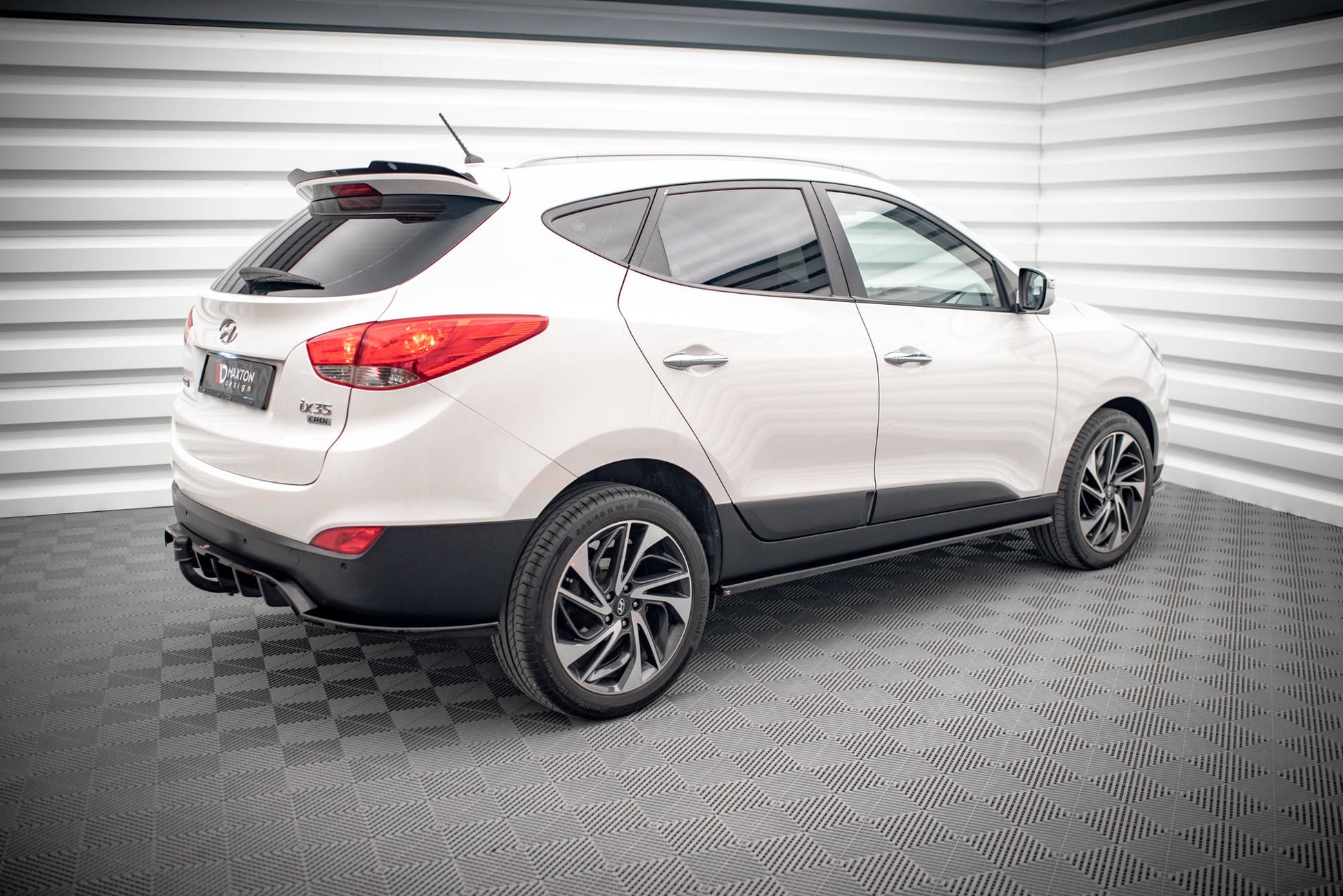 Seitenschweller Ansatz für Hyundai ix35 Mk1 schwarz Hochglanz