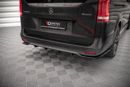 Mittlerer Diffusor Heck Ansatz DTM Look für Mercedes-Benz V-Klasse AMG-Line W447 Facelift Carbon Look