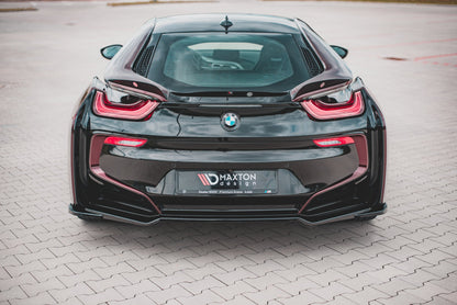 Mittlerer Diffusor Heck Ansatz für BMW i8 schwarz matt
