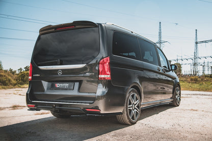 Heck Ansatz Flaps Diffusor V.1 für Mercedes-Benz V-Klasse AMG-Line W447 Facelift schwarz matt
