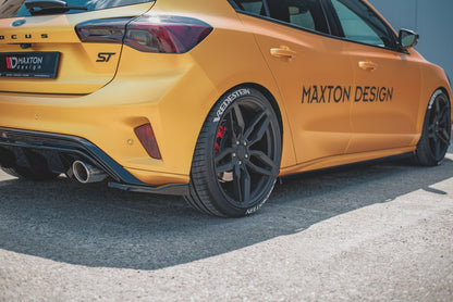 Heck Ansatz Flaps Diffusor V.3 für Ford Focus ST Mk4  schwarz Hochglanz