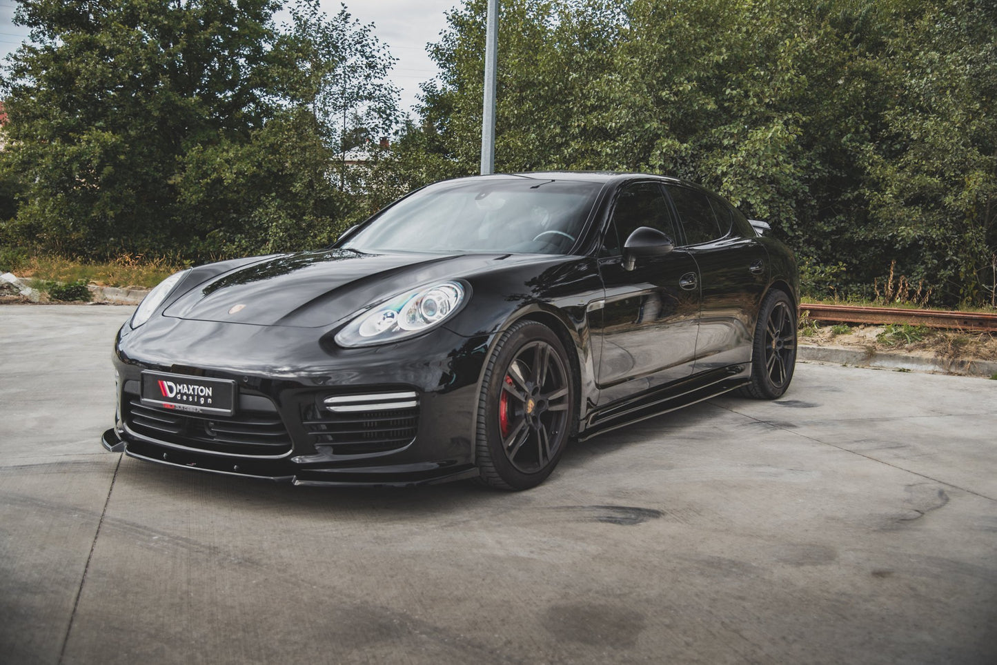 Front Ansatz V.1 für Porsche Panamera Turbo 970 Facelift schwarz matt