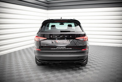 Mittlerer Diffusor Heck Ansatz für Skoda Kodiaq Mk1 Facelift Carbon Look