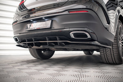 Mittlerer Diffusor Heck Ansatz DTM Look für Mercedes-Benz GLE Coupe AMG-Line C167 schwarz Hochglanz