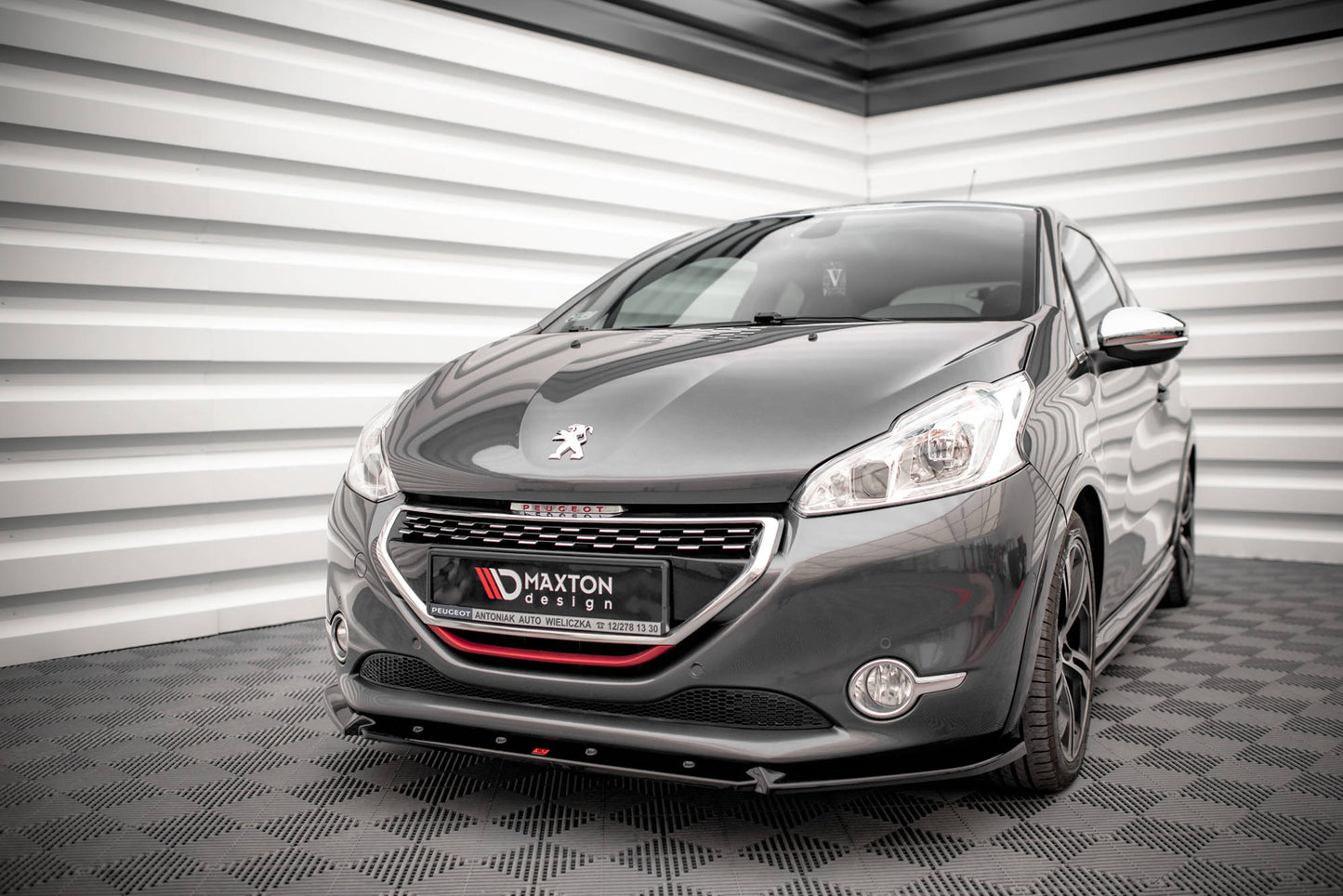 Front Ansatz V.2 für Peugeot 208 GTi Mk1 schwarz matt