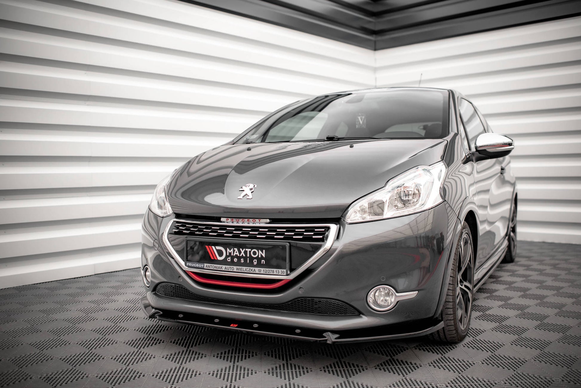 Front Ansatz V.2 für Peugeot 208 GTi Mk1 schwarz matt
