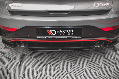 Mittlerer Diffusor Heck Ansatz für Hyundai I30 N Hatchback Mk3 Facelift schwarz matt