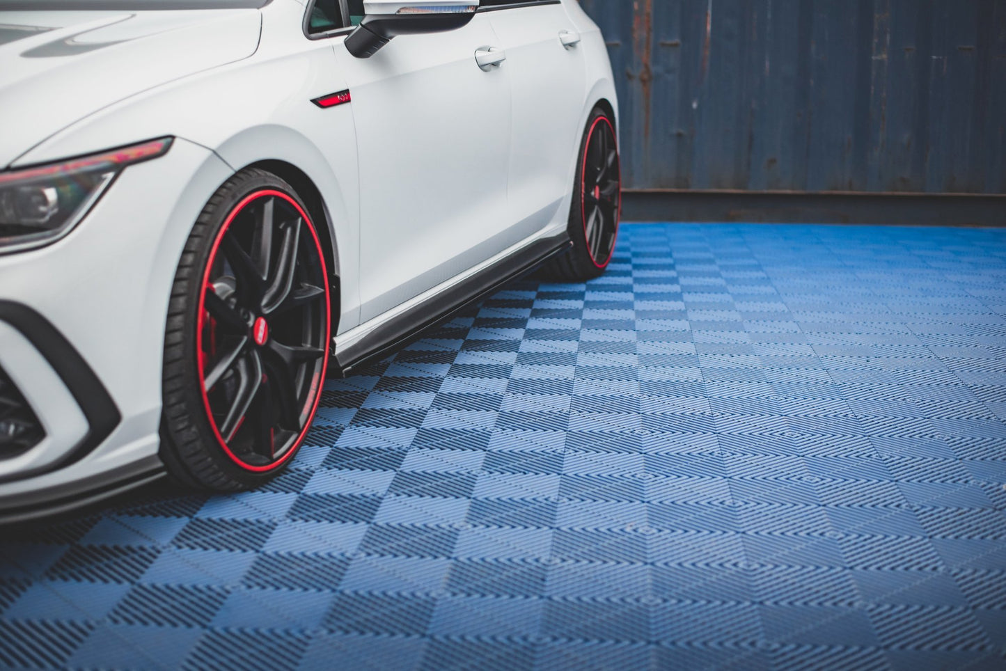 Seitenschweller Ansatz für Volkswagen Golf 8 GTI schwarz matt
