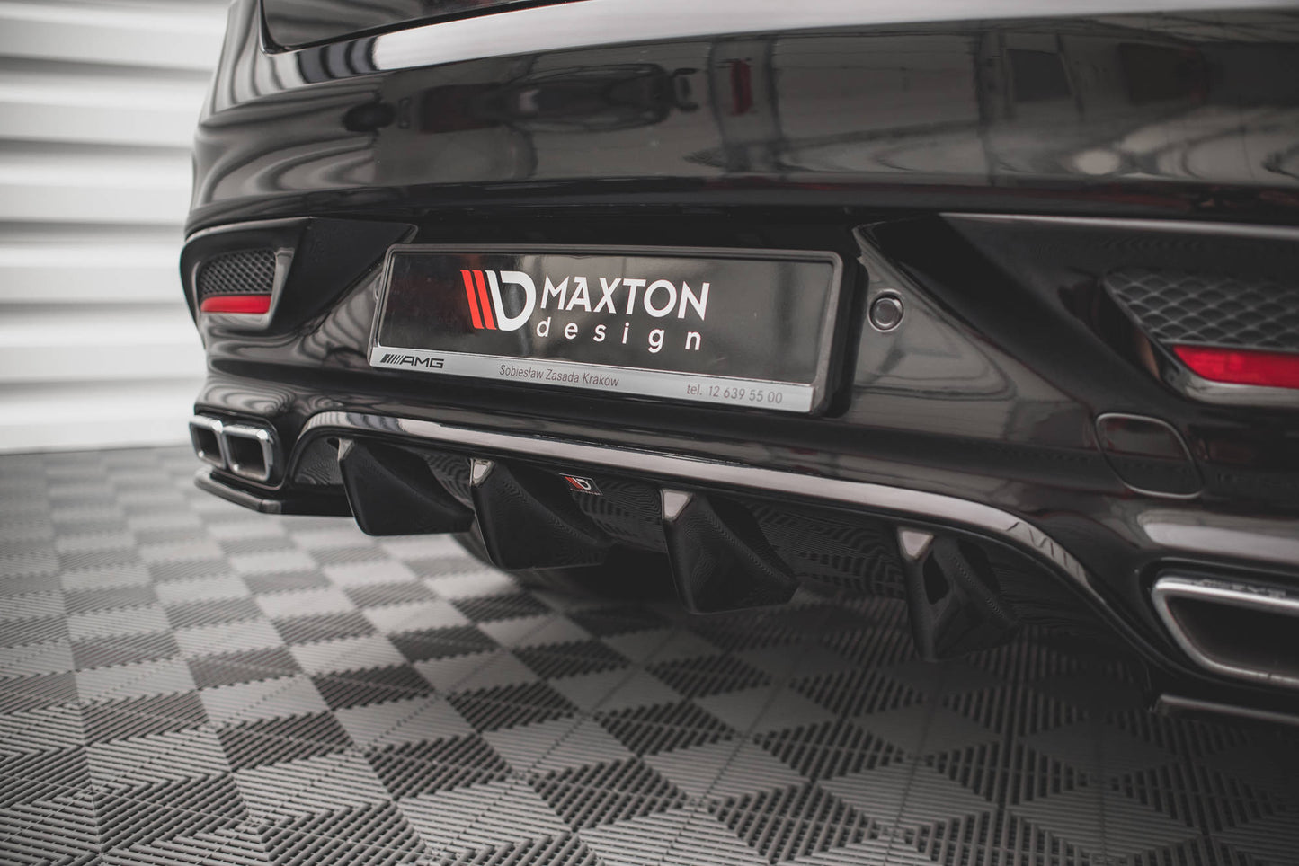 Diffusor Heck Ansatz für Mercedes-Benz GLE Coupe 63 AMG C292 Carbon Look