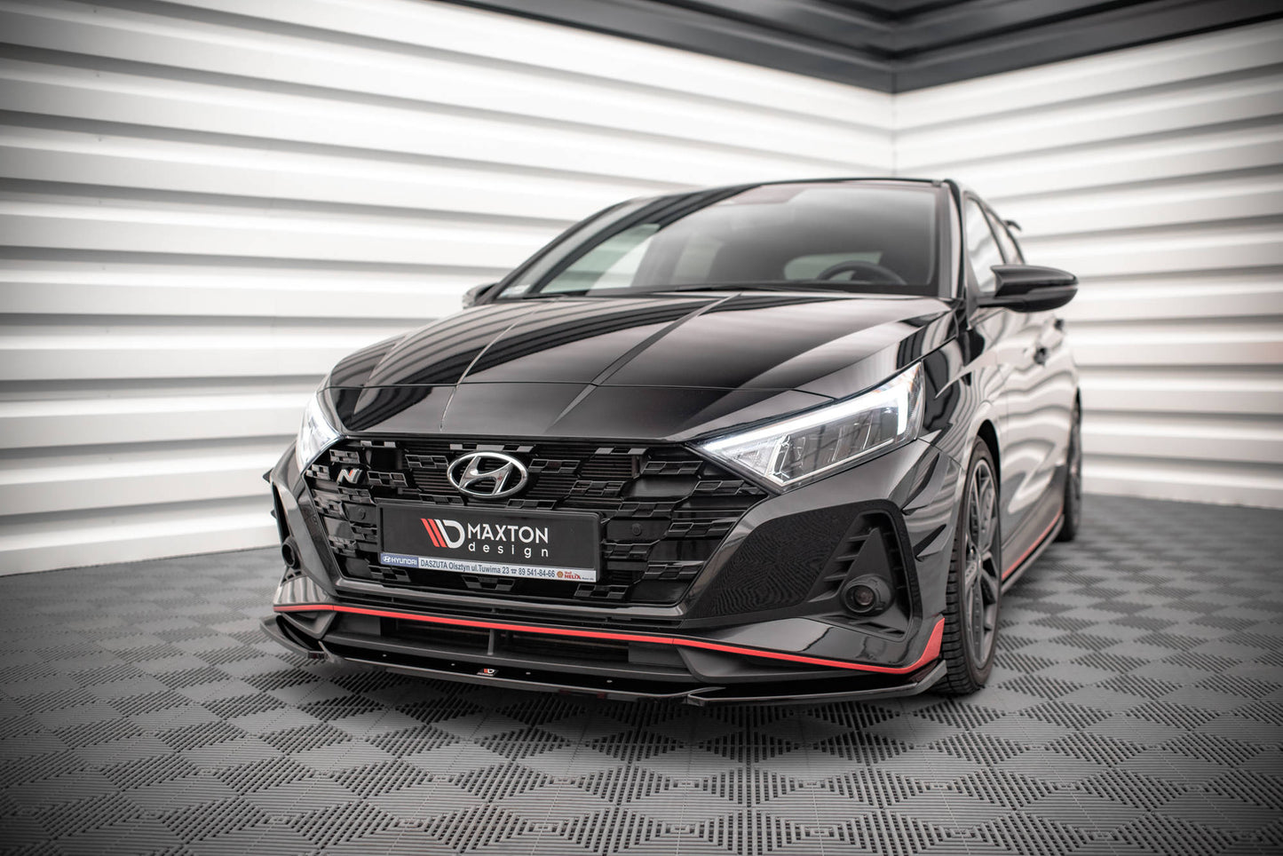 Front Ansatz V.3 für Hyundai I20 N Mk3 schwarz matt