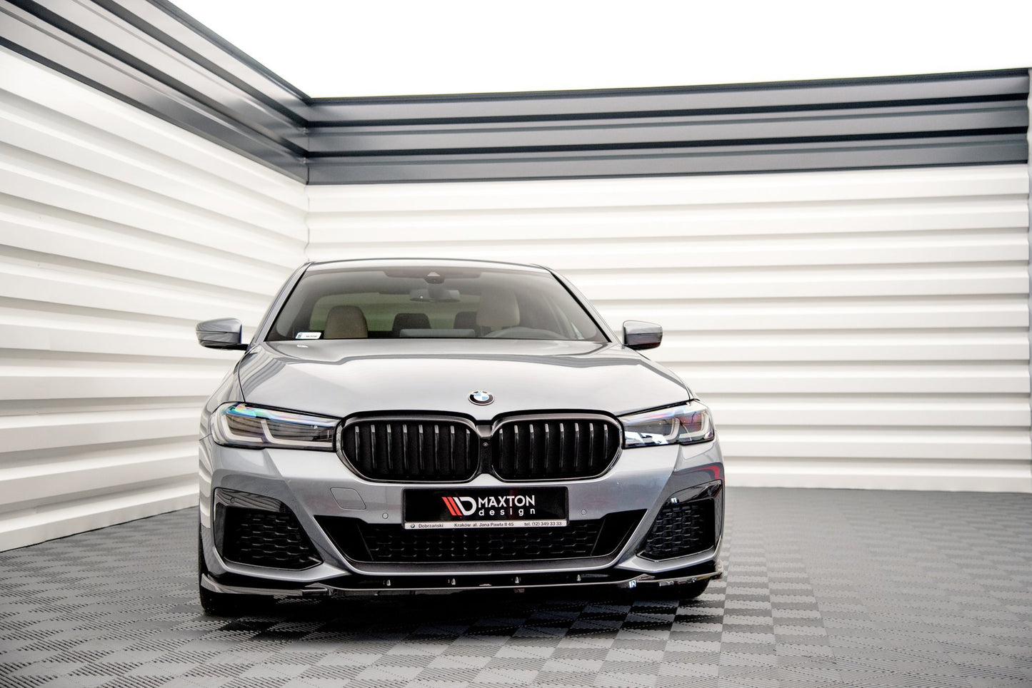 Front Ansatz V.2 für BMW 5er G30 Facelift M-Paket schwarz matt