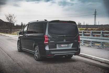 Heck Ansatz Flaps Diffusor V.2 für Mercedes-Benz V-Klasse AMG-Line W447 Facelift schwarz matt
