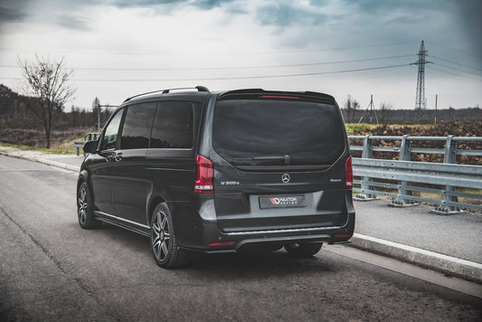Heck Ansatz Flaps Diffusor V.2 für Mercedes-Benz V-Klasse AMG-Line W447 Facelift Carbon Look