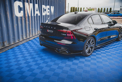 Mittlerer Diffusor Heck Ansatz für Volvo S60/V60 R-Design Mk3 Carbon Look