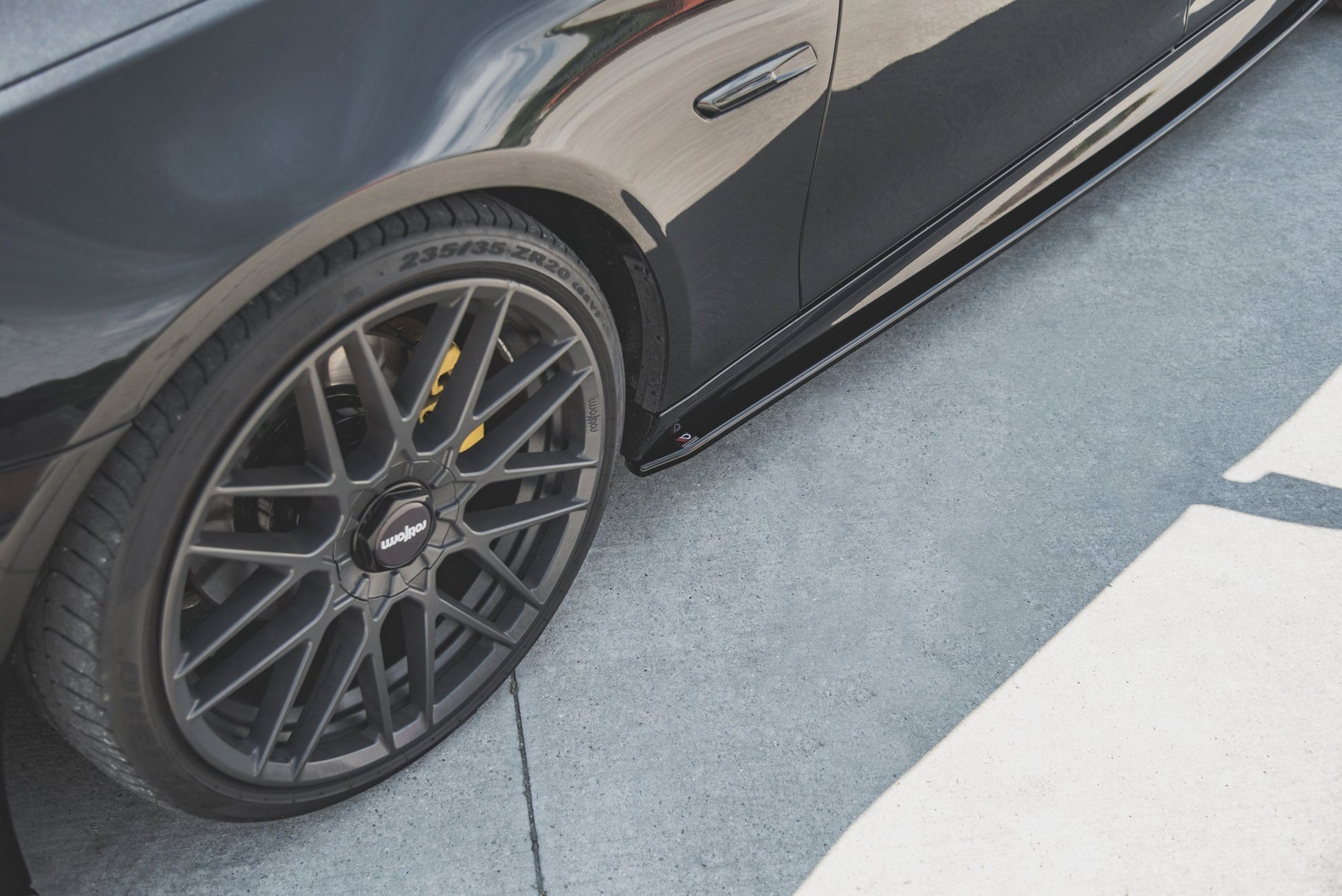 Seitenschweller Ansatz für V.2 für BMW 5er F10/F11 M-Paket schwarz matt