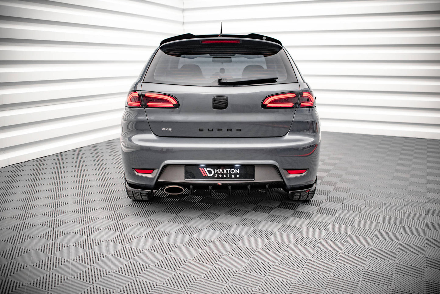 Diffusor Heck Ansatz für Seat Ibiza Cupra Mk3 schwarz matt