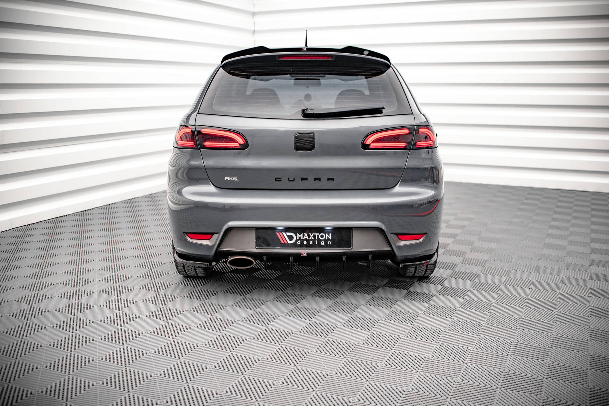Diffusor Heck Ansatz für Seat Ibiza Cupra Mk3 schwarz matt