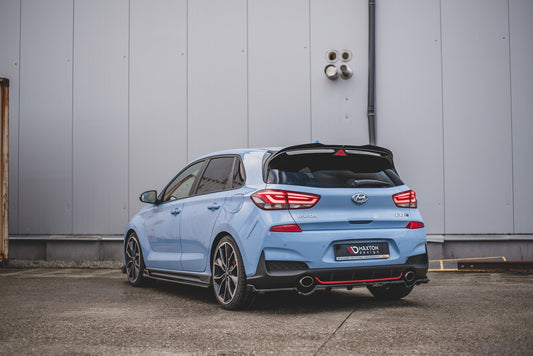 Mittlerer Diffusor Heck Ansatz DTM Look für Hyundai I30 N Mk3 Hatchback Carbon Look
