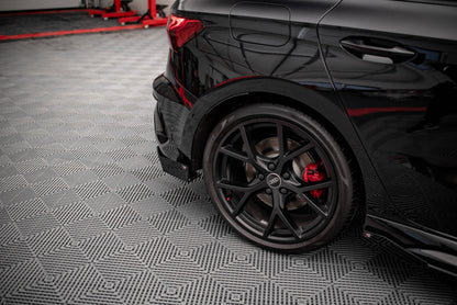 Street Pro Heck Ansatz Flaps Diffusor +Flaps für Audi RS3 Sportback 8Y schwarz Hochglanz