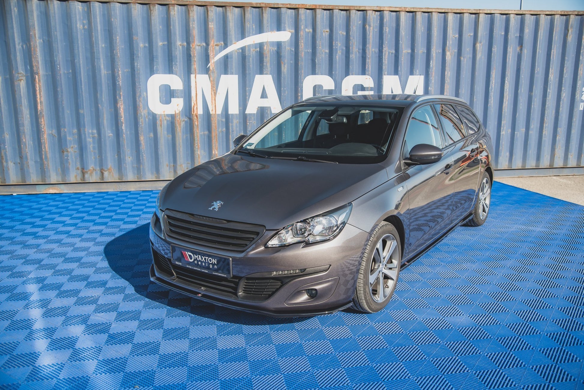 Front Ansatz V.1 für Peugeot 308 Mk2 Facelift Carbon Look