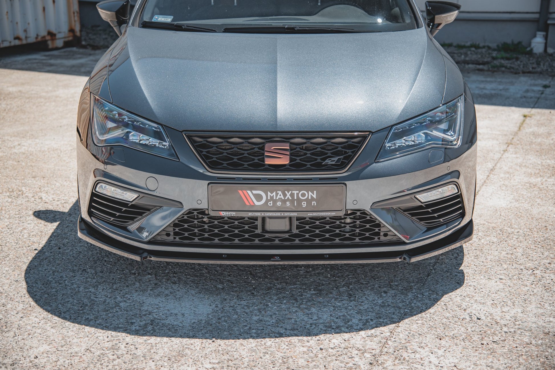 Front Ansatz V.6 für Seat Leon Cupra / FR Mk3 FL schwarz matt