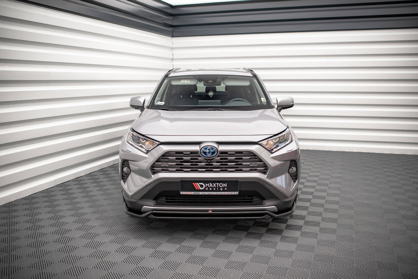 Front Ansatz für Toyota RAV4 Mk5 schwarz Hochglanz